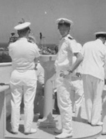 On the bridge of the QE2